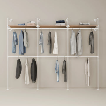 KIM DOUBLE 3 OAK – 3 ylähyllyä | valkoinen