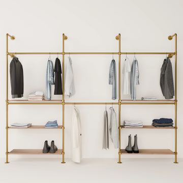 KIM DOUBLE 3 OAK – 6 hyllyä alla | kulta