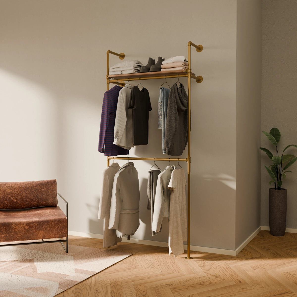 KIM DOUBLE 1 OAK – 1 hylly | kulta