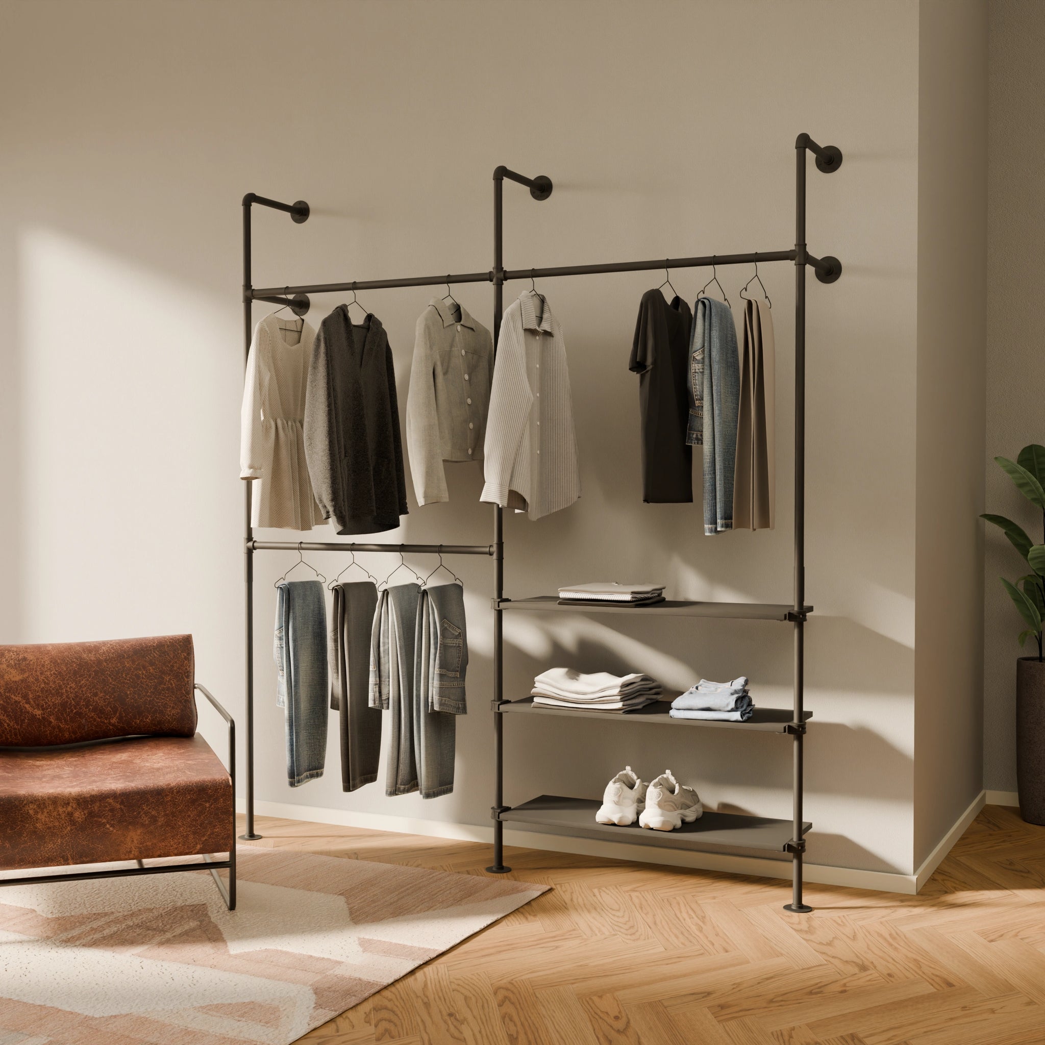 Hylly – Musta | sis. asennustarvikkeet | 1 kpl | 3 kpl | 5 kpl