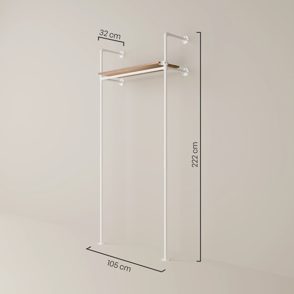 KIM 1 OAK – 1 ylähylly | valkoinen