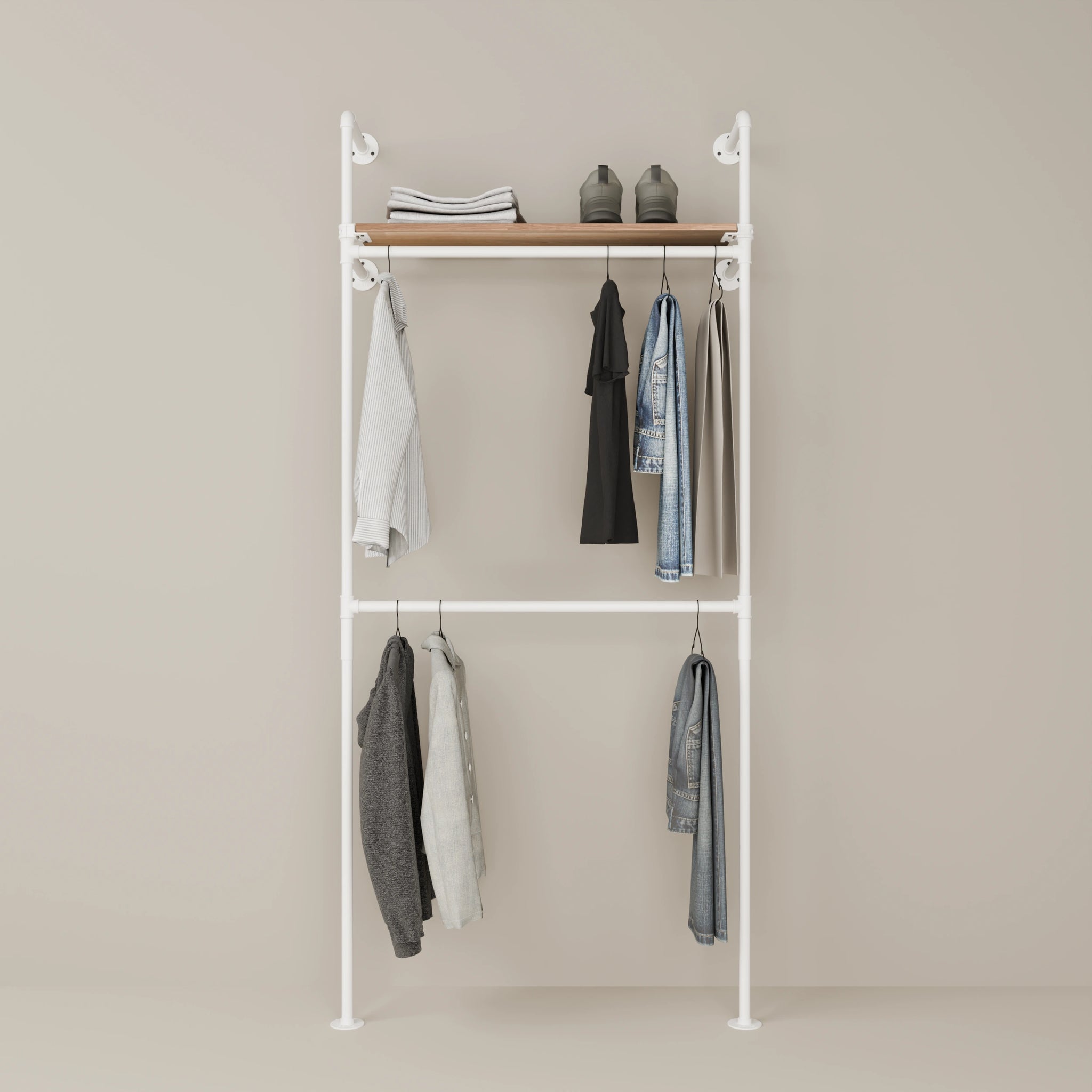 KIM DOUBLE 1 OAK – 1 ylähylly | valkoinen