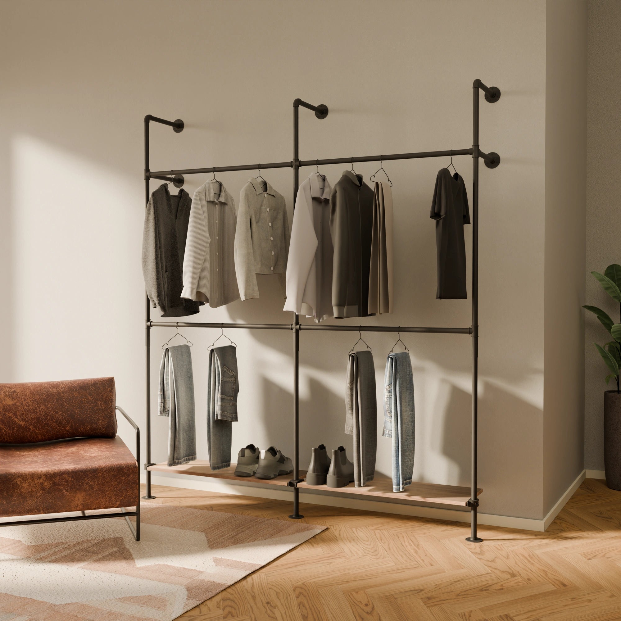 KIM DOUBLE 2 OAK – 2 hyllyä pohjassa