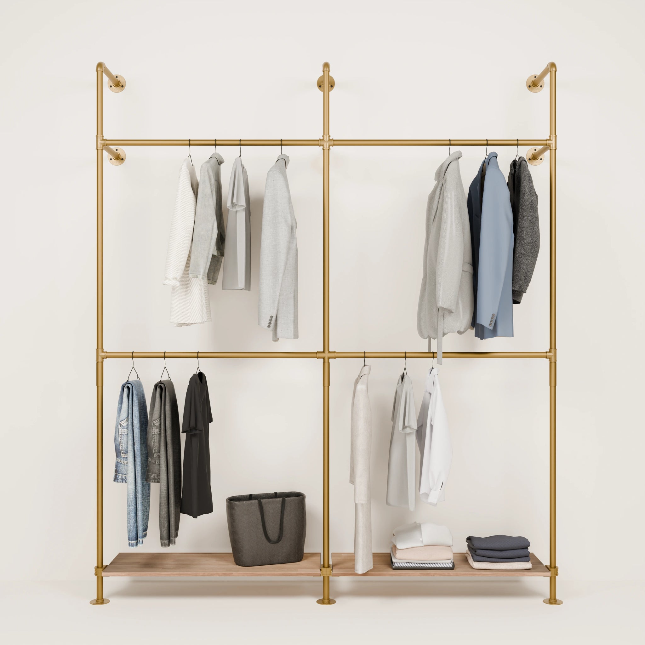 KIM DOUBLE 2 OAK – 2 hyllyä alla | kulta