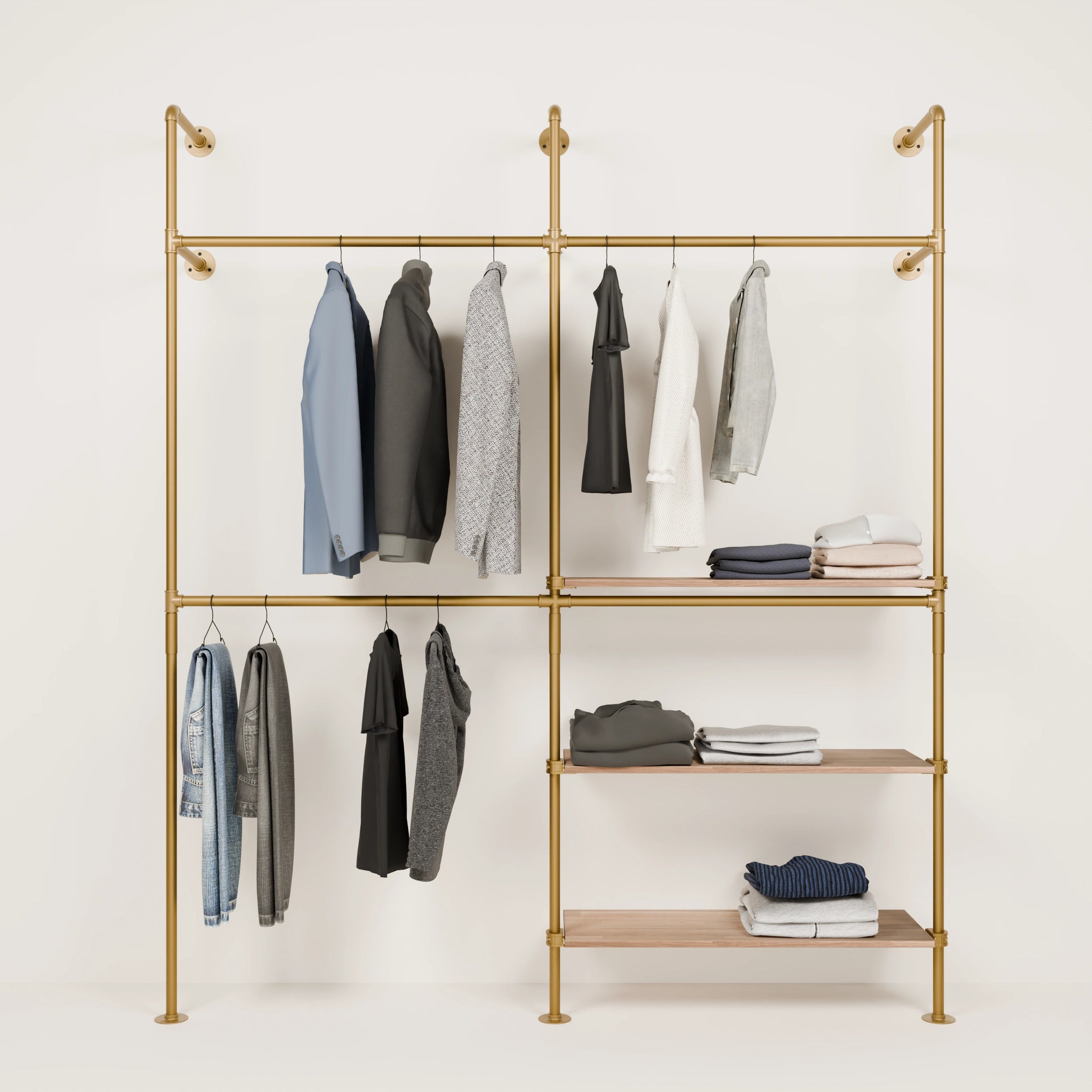 KIM DOUBLE 2 OAK – 3 hyllyä oikealle | kulta