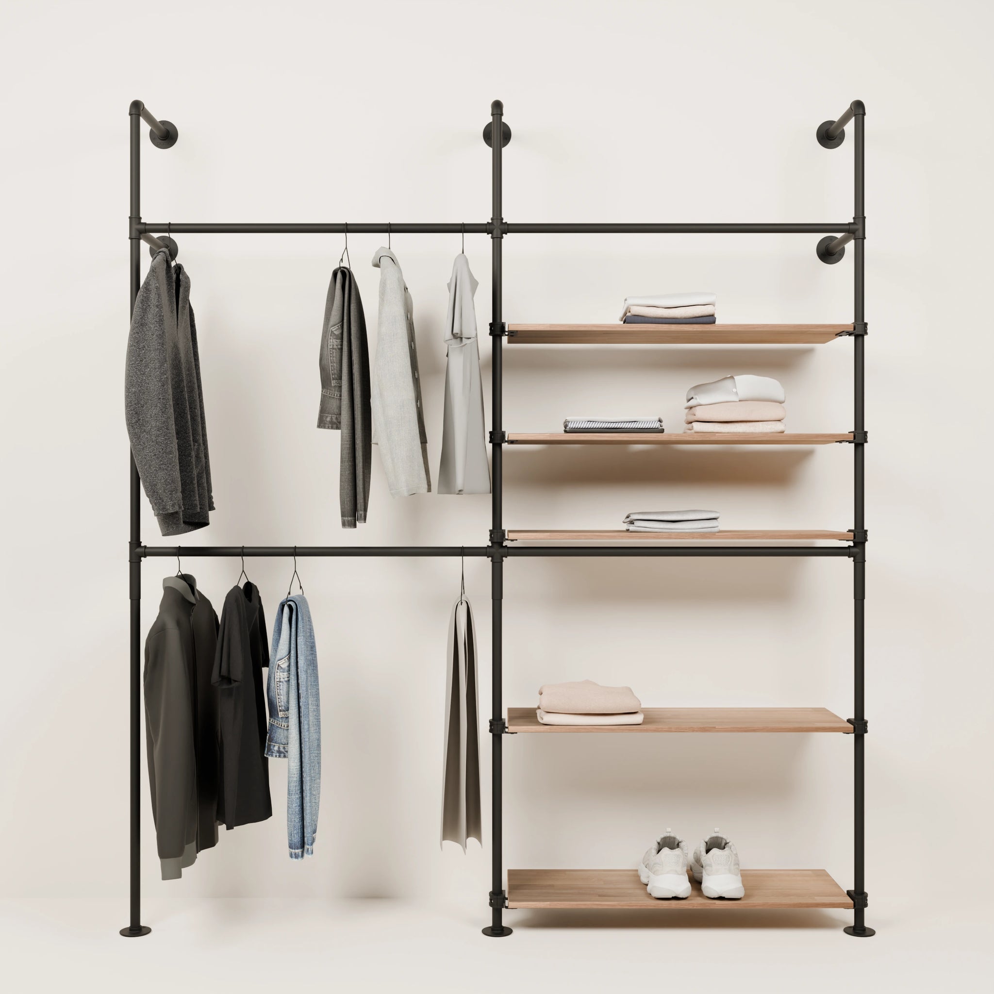 KIM DOUBLE 2 OAK – 5 hyllyä oikealle