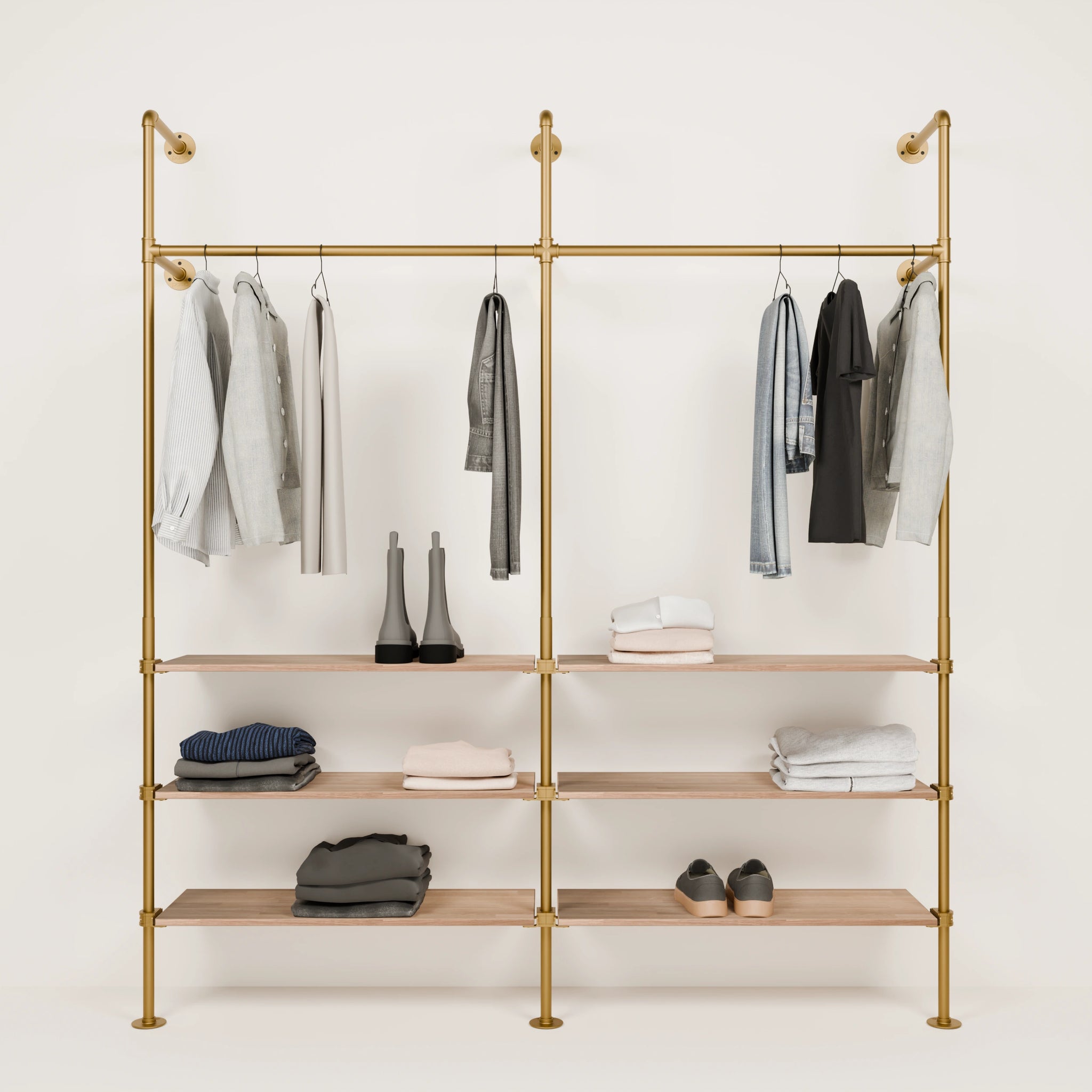 KIM 2 OAK – 6 shelves | gold