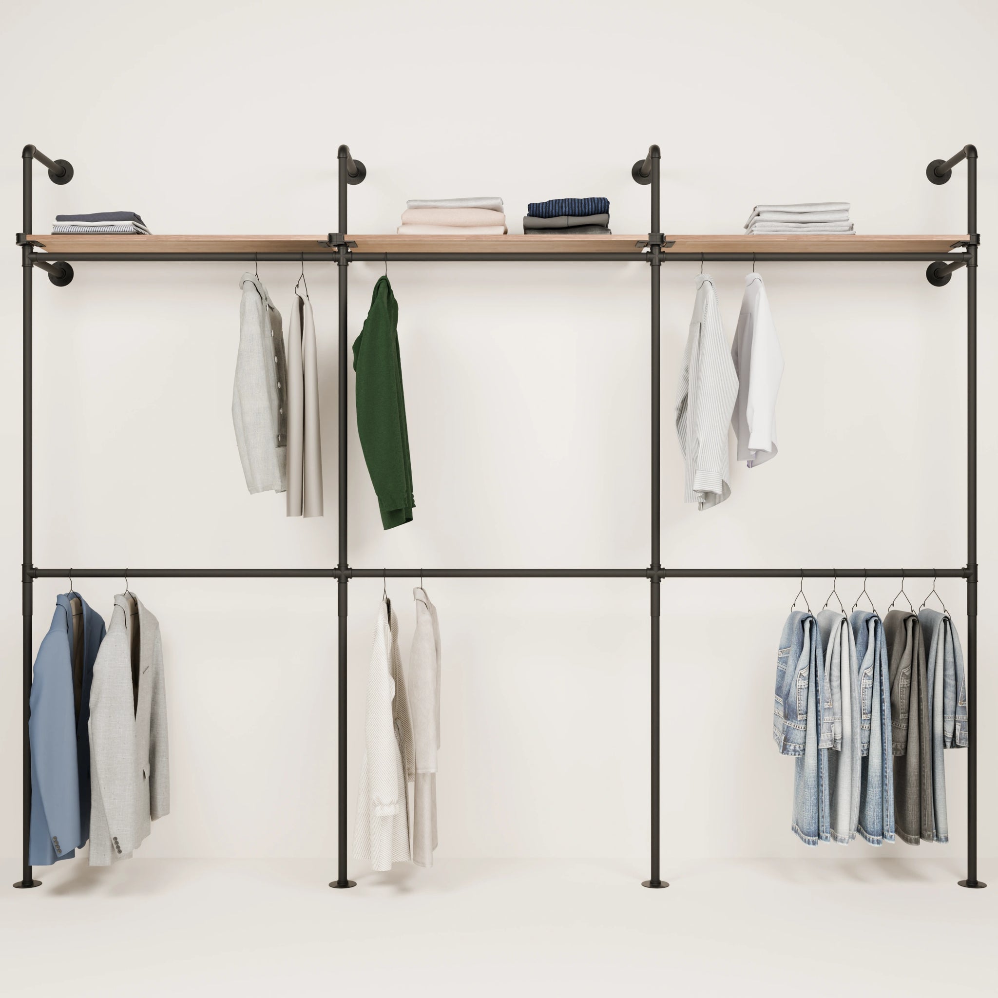 KIM DOUBLE 3 OAK – 3 hyllyä yläosassa