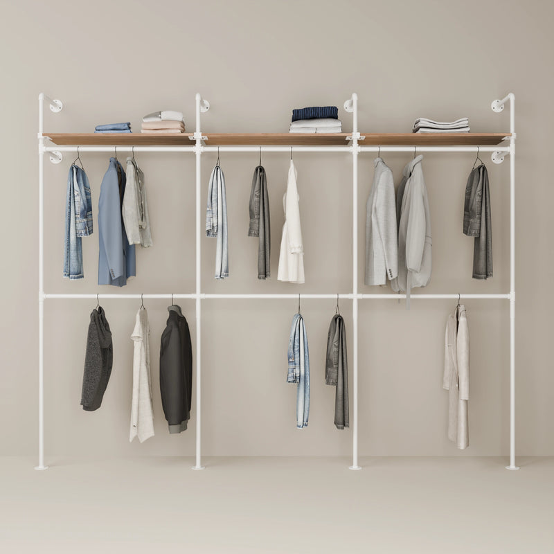 KIM DOUBLE 3 OAK – 3 ylähyllyä | valkoinen