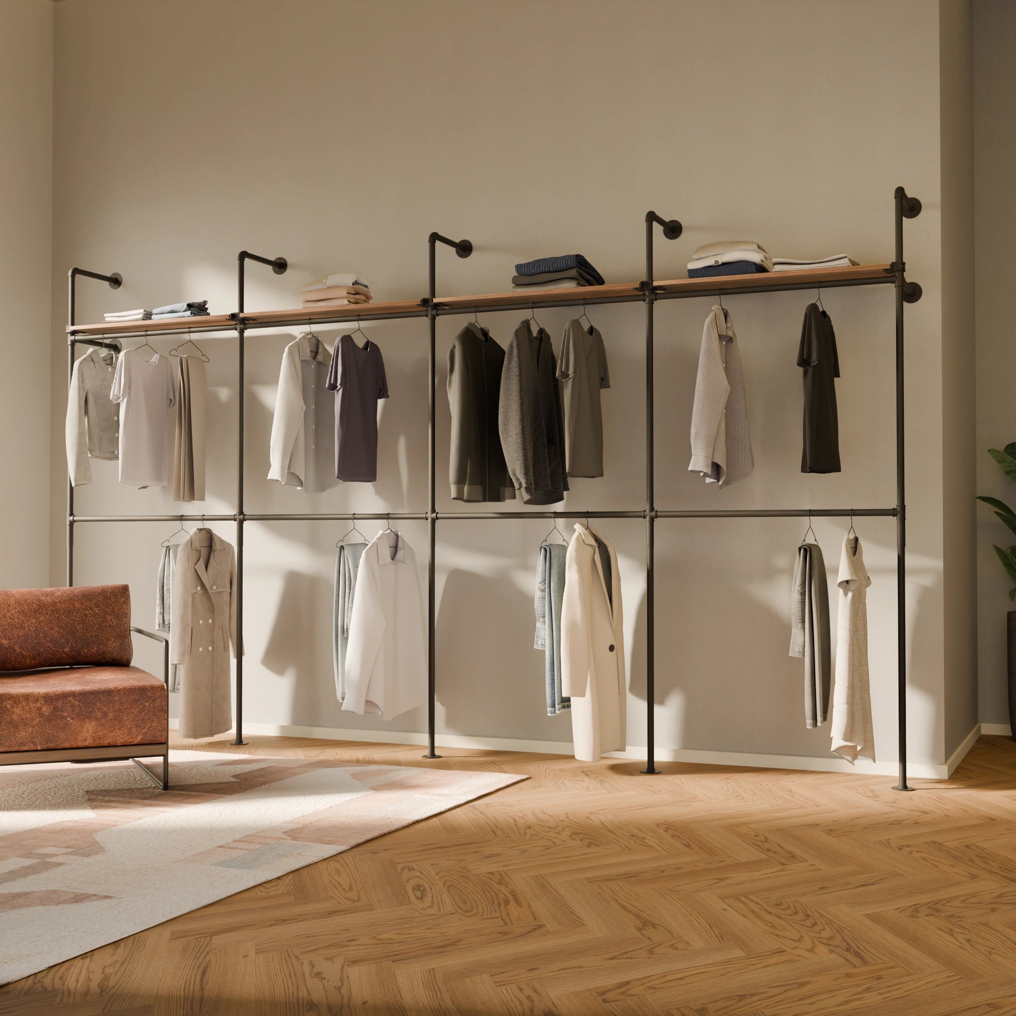 KIM DOUBLE 4 OAK –  4 hyllyä