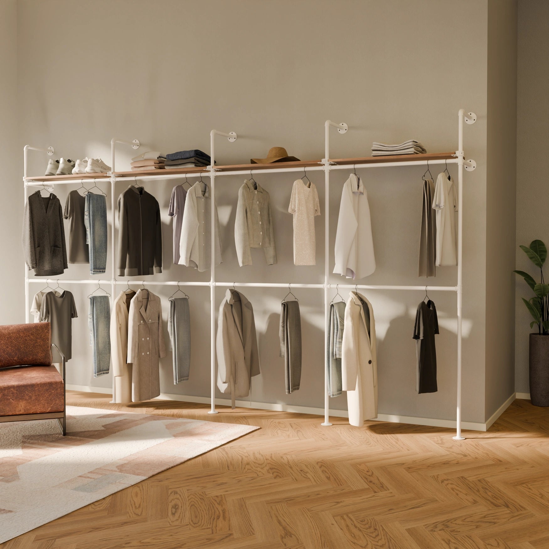 KIM DOUBLE 4 OAK –  4 hyllyä