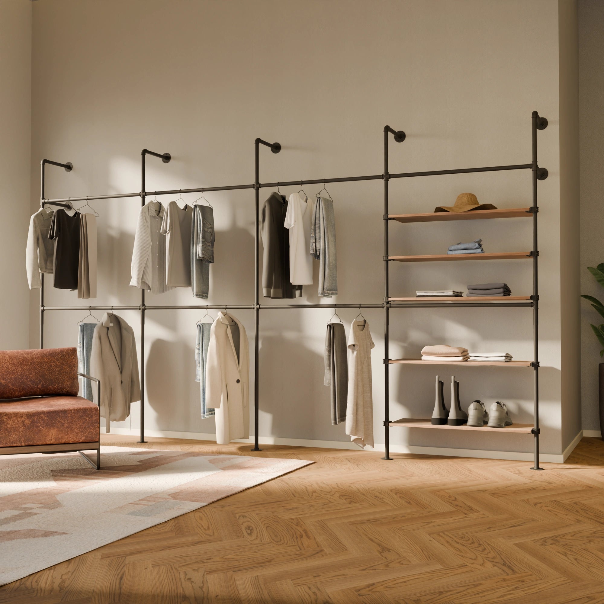 KIM DOUBLE 4 OAK –  5 hyllyä