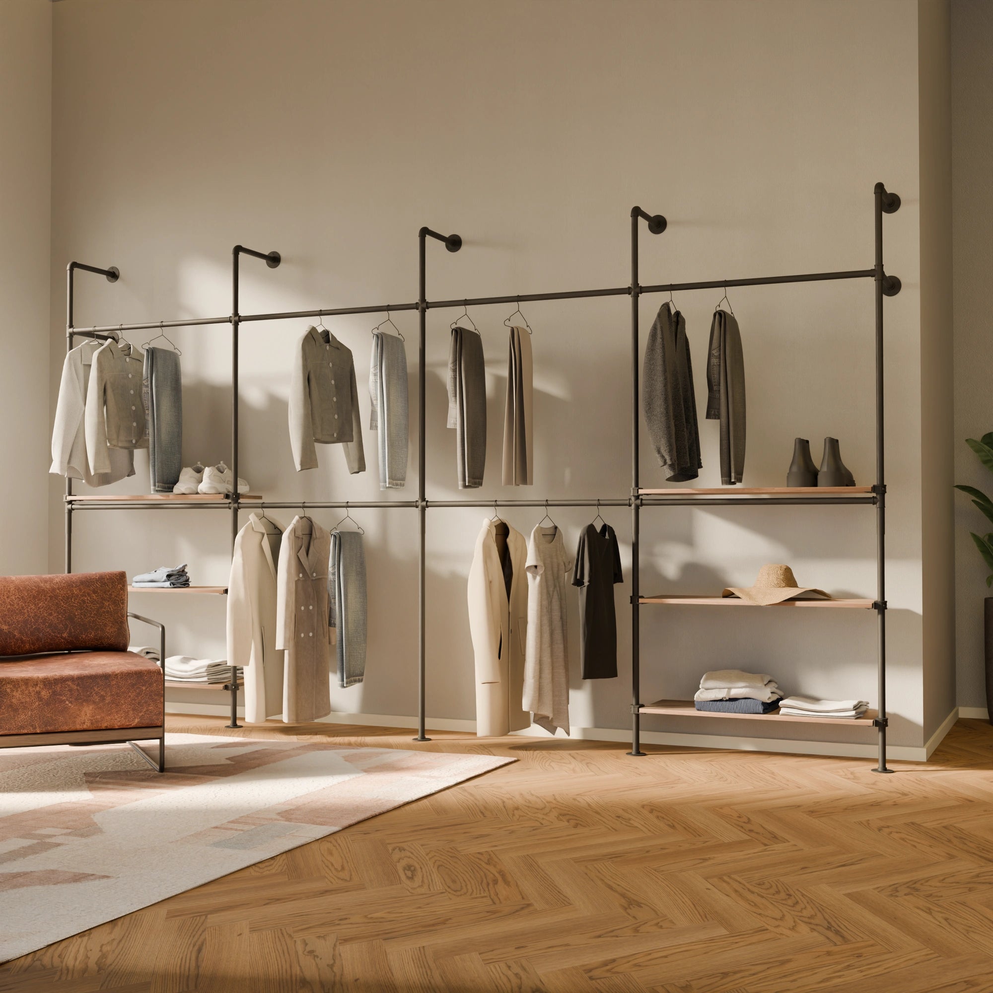 KIM DOUBLE 4 OAK –  6 hyllyä