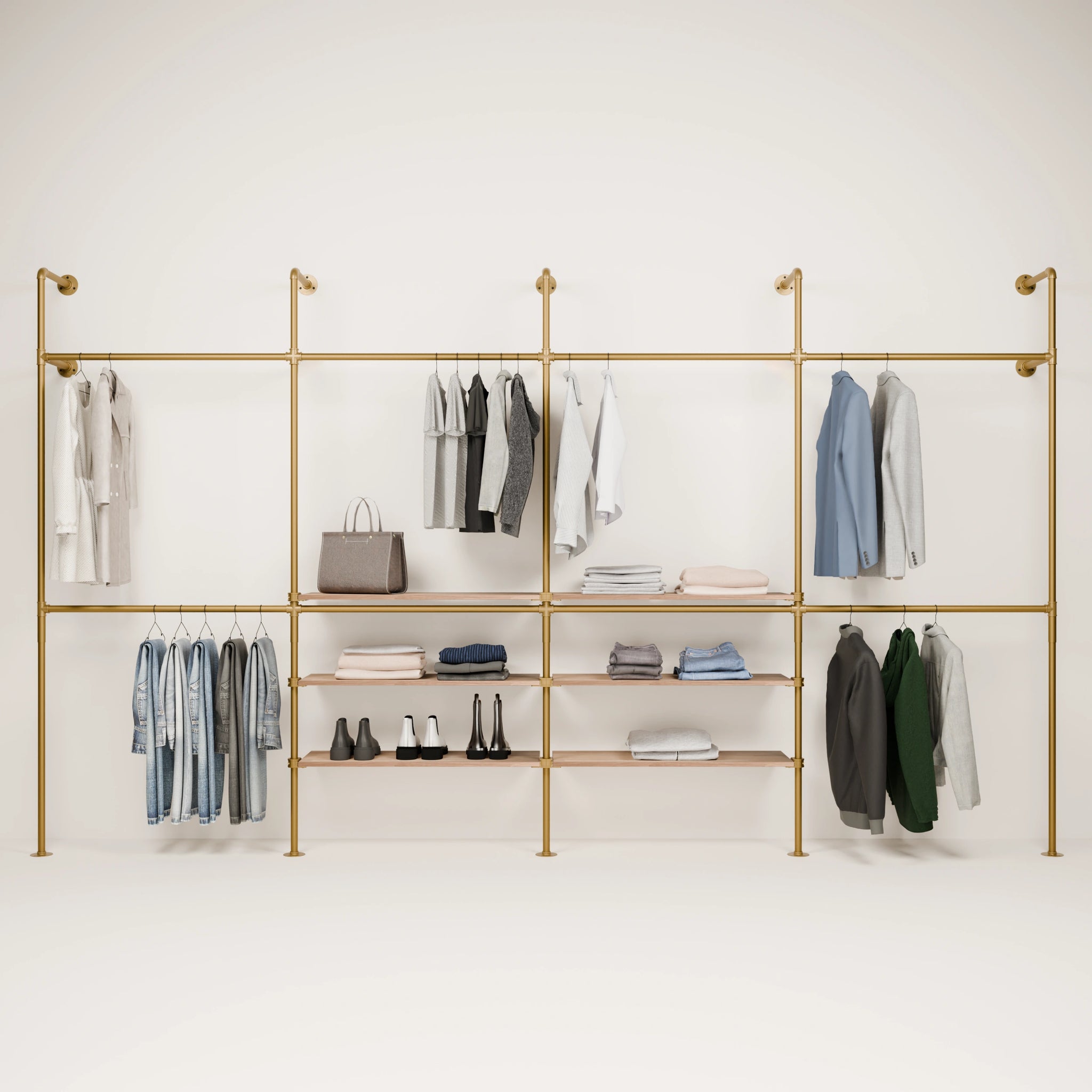 KIM DOUBLE 4 OAK –  6 hyllyä keskellä | kulta