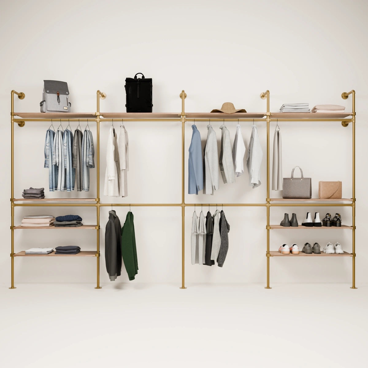 KIM DOUBLE 4 OAK – 10 ylähyllyä | kulta