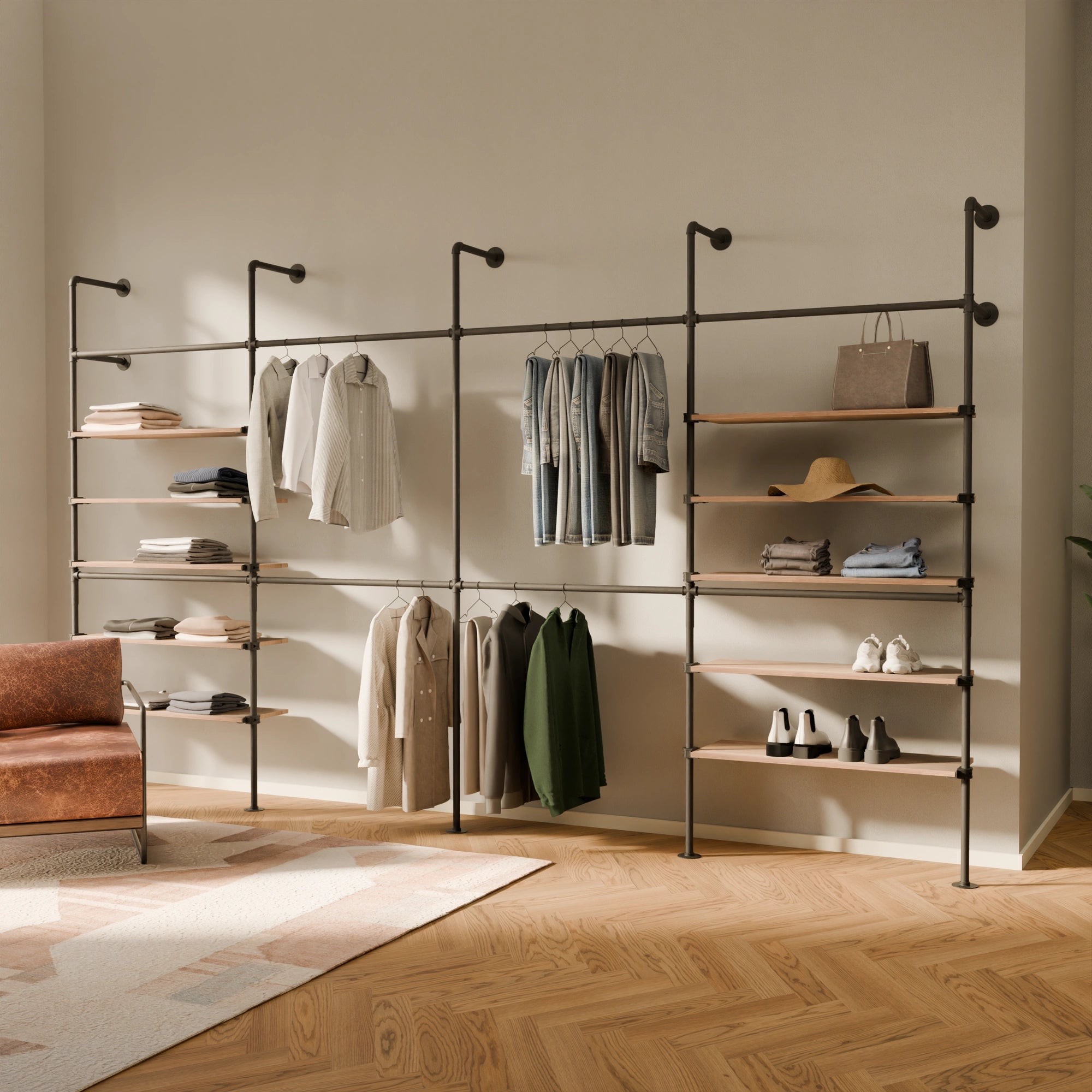 KIM DOUBLE 4 OAK – 10 hyllyä