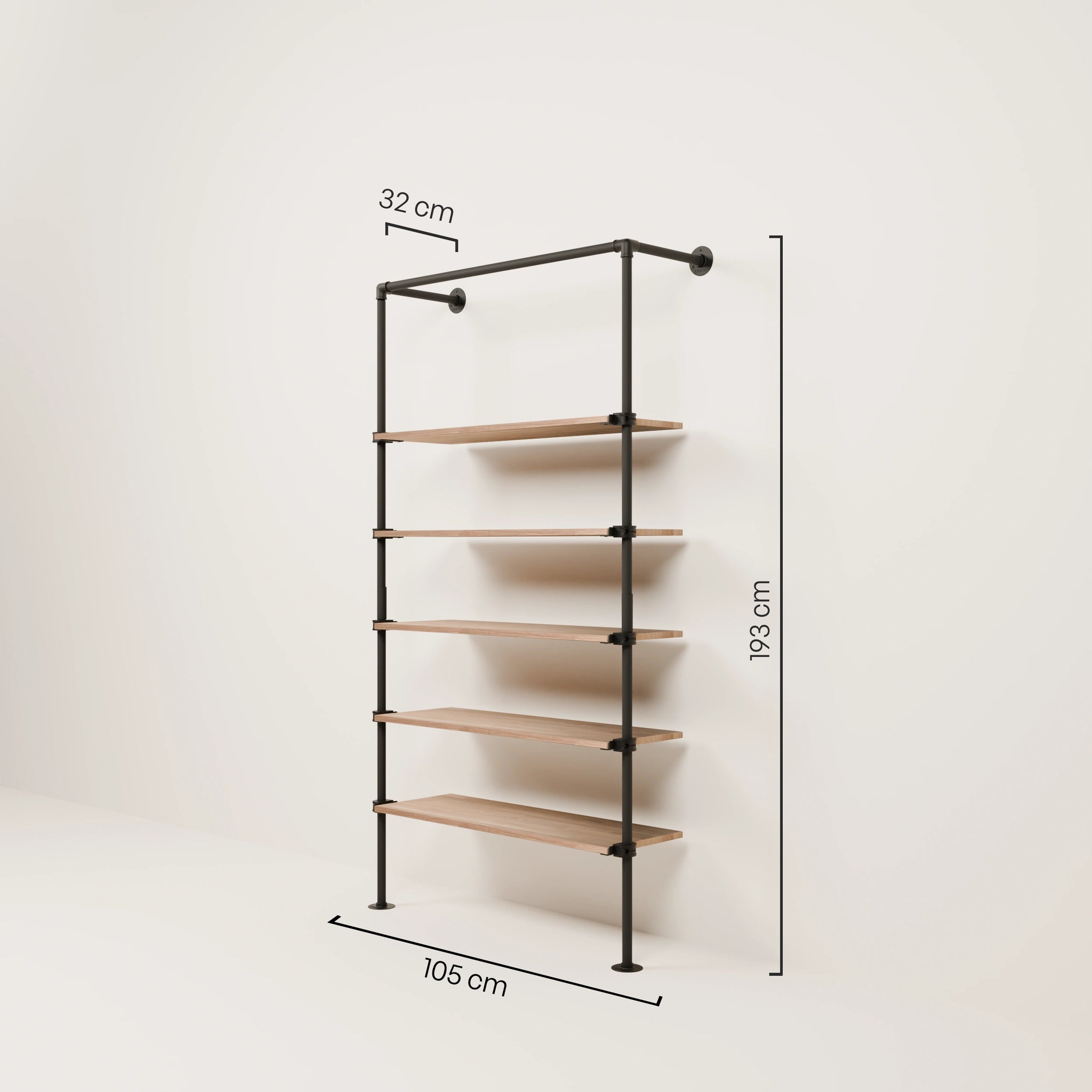 TIM 1 OAK – 5 hyllyä